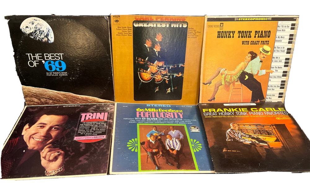 Lot 6x LPs-TERRY BAXTER ORCHESTRA Best-Carl Perkins-crazy Frtiz Honky Toni Piano